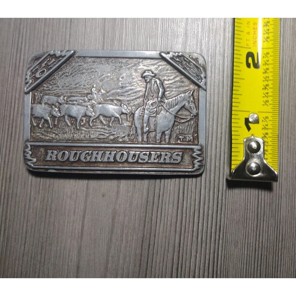 Vintage Roughhousers Cowboy Cattleman Belt Buckle